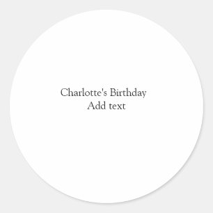 Eenvoudige minimalistische schattige baby kinder Q Ronde Sticker