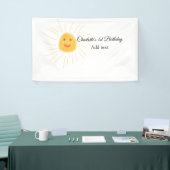 Eenvoudige minimalistische schattige baby kinder Q Spandoek (Beurs)