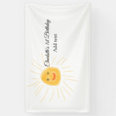 Eenvoudige minimalistische schattige baby kinder Q Spandoek (Verticaal)