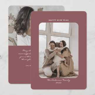 Eenvoudige, minimalistische, schone, gelukkige fot feestdagenkaart