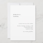 Eenvoudige minimalistische schone zwart-witte brui kaart (Voorkant)