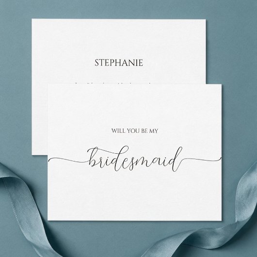 Eenvoudige Minimalistische Script Bruidsmeisje Voo