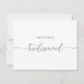 Eenvoudige Minimalistische Script Bruidsmeisje Voo (Voorkant)