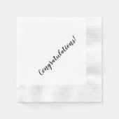 Eenvoudige Minimalistische Script Lettertypografie Servet (Voorkant)