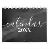 Eenvoudige minimalistische scriptkalligrafie kalender (Hoes)