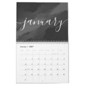 Eenvoudige minimalistische scriptkalligrafie kalender (Jan 2027)