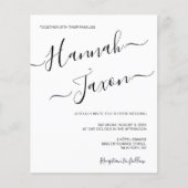 Eenvoudige minimalistische scriptnaam bruiloft (Voorkant)