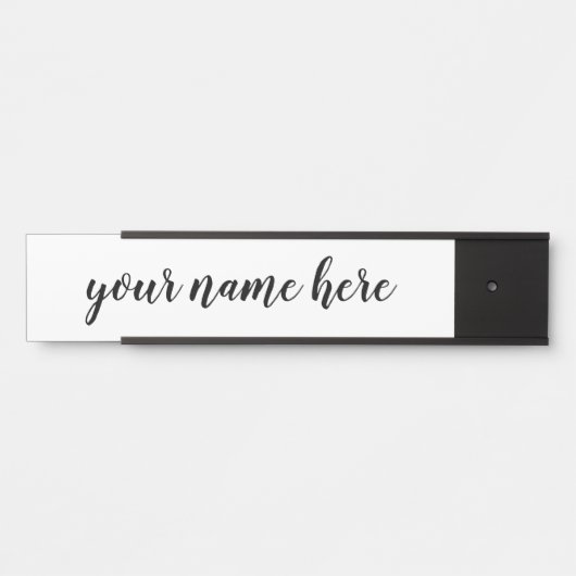 eenvoudige, minimalistische scriptstijl deurbordje (Voorkant)