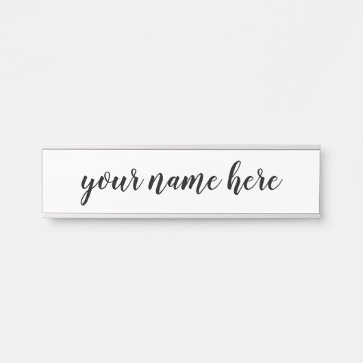 eenvoudige, minimalistische scriptstijl deurbordje (Voorkant)