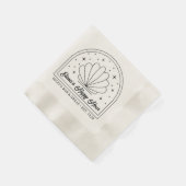 Eenvoudige minimalistische Shell Logo Beverage Nap Servet (Hoek)