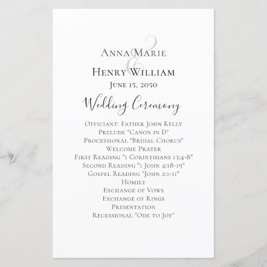 Eenvoudige minimalistische Sjabloon voor huwelijks (Voorkant)