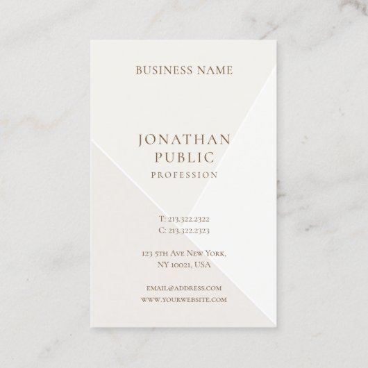 Eenvoudige minimalistische Sjabloon voor moderne p Visitekaartje (Achterkant)