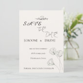 Eenvoudige Minimalistische Sla de Datum Kaart op (Staand voorkant)