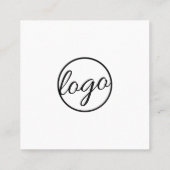 Eenvoudige minimalistische social media iconen mod vierkante visitekaartje (Achterkant)