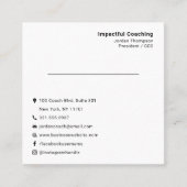 Eenvoudige minimalistische social media iconen mod vierkante visitekaartje (Voorkant)