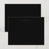 Eenvoudige minimalistische Solid Black, op maat ge Notitiekaartje (Voorkant / Achterkant)