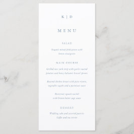 Eenvoudige Minimalistische Stofblauwe Hoge Trouw Menu