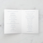 Eenvoudige Minimalistische Stofblauwe Trouw Programma (Binnen)