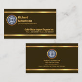 Eenvoudige minimalistische striktere Gold Line Imp Visitekaartje (Voorkant / Achterkant)