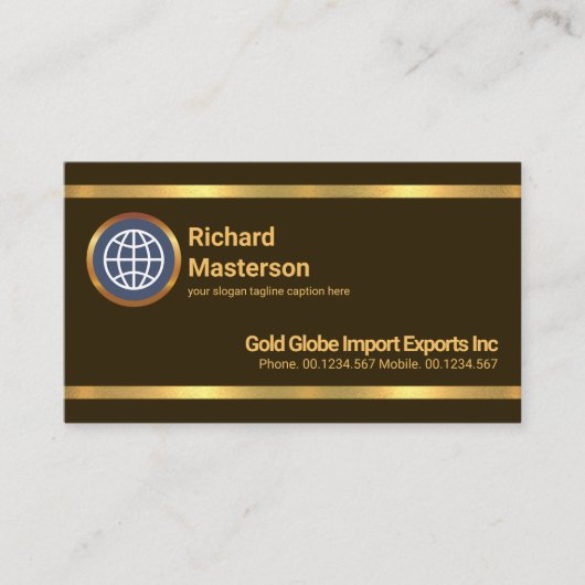 Eenvoudige minimalistische striktere Gold Line Imp Visitekaartje (Voorkant)