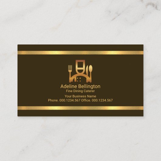 Eenvoudige minimalistische striktere Gold Line-voe Visitekaartje (Achterkant)
