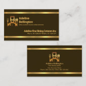 Eenvoudige minimalistische striktere Gold Line-voe Visitekaartje (Voorkant / Achterkant)