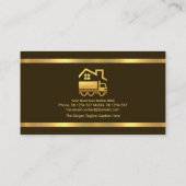 Eenvoudige minimalistische striktere Gold Lines di Visitekaartje (Achterkant)