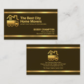 Eenvoudige minimalistische striktere Gold Lines di Visitekaartje (Voorkant / Achterkant)