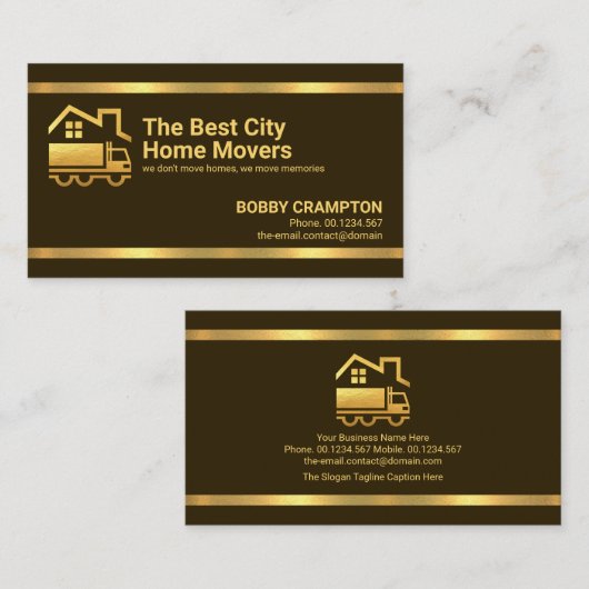 Eenvoudige minimalistische striktere Gold Lines di Visitekaartje (Voorkant / Achterkant)