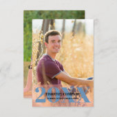 Eenvoudige, minimalistische studiedag kaart (Voorkant / Achterkant)