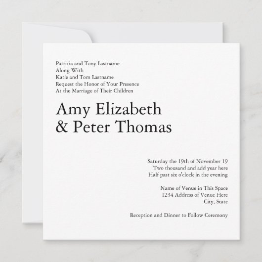 Eenvoudige, minimalistische tekst alleen QR code S Kaart (Voorkant)