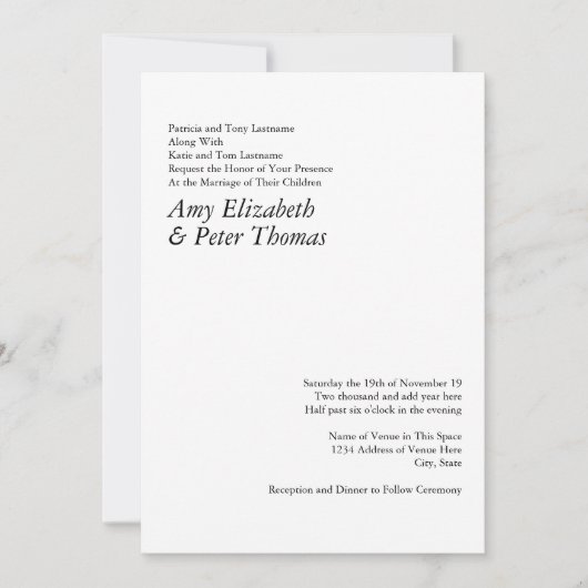 Eenvoudige, minimalistische tekst alleen QR code S Kaart (Voorkant)