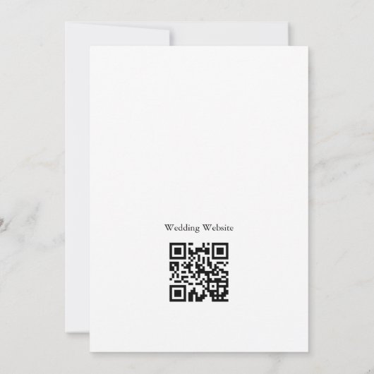 Eenvoudige, minimalistische tekst alleen QR code S Kaart (Achterkant)