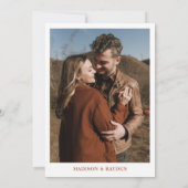 Eenvoudige minimalistische terracotta Bold Script Kaart (Achterkant)