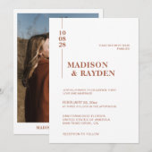 Eenvoudige minimalistische terracotta Bold Script Kaart (Voorkant / Achterkant)