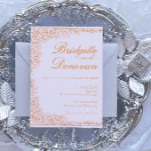 Eenvoudige minimalistische terracotta bruiloft uit kaart