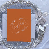 Eenvoudige minimalistische terracotta bruiloft uit kaart