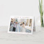 Eenvoudige minimalistische Terracotta Wildflower b Bedankkaart (Voorkant)