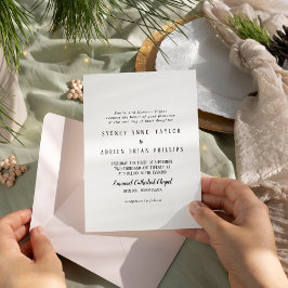 Eenvoudige minimalistische traditionele bruiloft u kaart