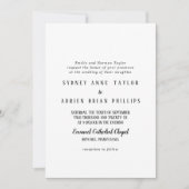 Eenvoudige minimalistische traditionele bruiloft u kaart (Voorkant)