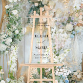 Eenvoudige minimalistische transparante bruiloft w acryl bord