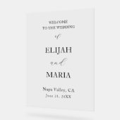 Eenvoudige minimalistische transparante bruiloft w acryl bord (Hoek)