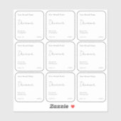 Eenvoudige Minimalistische Transparante Kaars Vier Sticker (Vel)