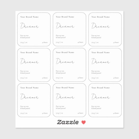 Eenvoudige Minimalistische Transparante Kaars Vier Sticker (Vel)