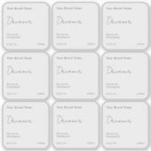 Eenvoudige Minimalistische Transparante Kaars Vier Sticker (Voorkant)