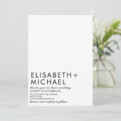 Eenvoudige minimalistische trendelegant zwart wit kaart (Staand voorkant)