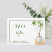 Eenvoudige Minimalistische Tropische Plant Bedankk Bedankkaart (Staand voorkant)