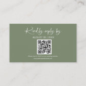 Eenvoudige Minimalistische Trouw QR Online RSVP Ka Informatiekaartje (Voorkant)