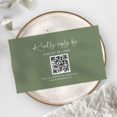 Eenvoudige Minimalistische Trouw QR Online RSVP Ka Informatiekaartje