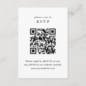 Eenvoudige Minimalistische Trouw-RSvp met QR-code Informatiekaartje (Voorkant)